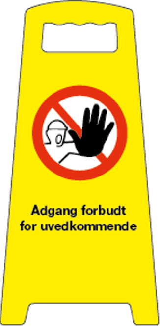 Hovedbilde Forbudsskilt - Adgang forbudt gulvskilt