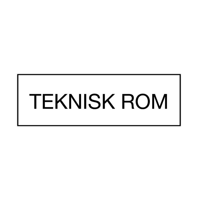 Hovedbilde Skilt - Teknisk rom 210 x 70 mm