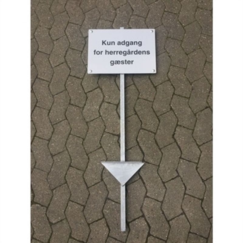 Jordspyd for skilt - 120 cm høyt