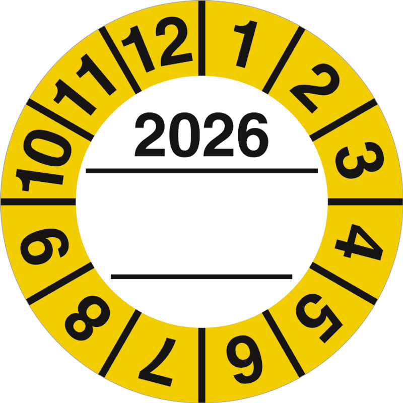 2026 År Kontrollmerke med Tekstfelt - Ø 42 mm (10 stk)