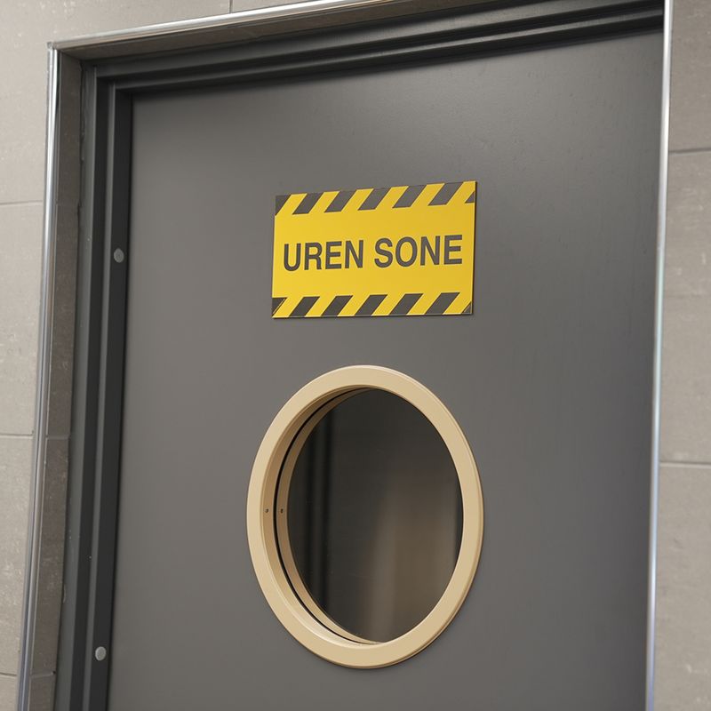 Uren sone skilt 150 x 300 mm