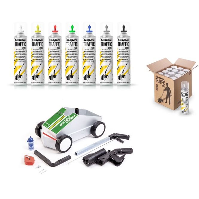 Hovedbilde Merkespray og merkevogn – Traffic Paint