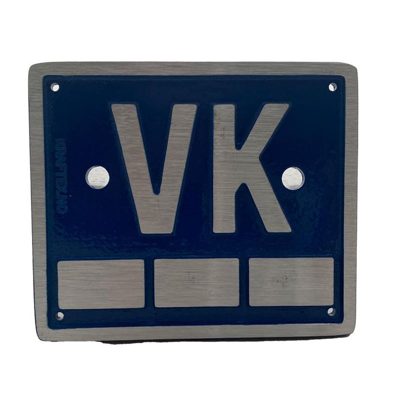 Vannkum VK skilt Blå 120 x 140 mm