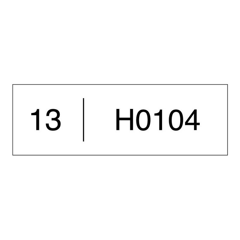 Dørskilt for leilighet med bruksenhetsnummer 50 x 150 mm