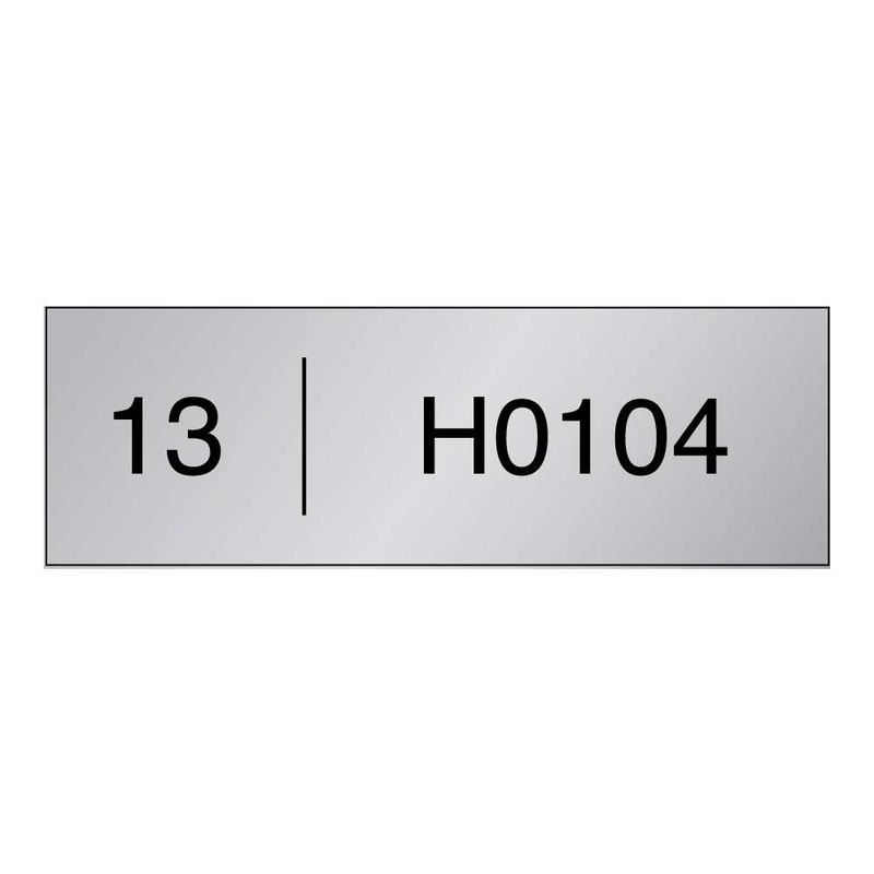 Dørskilt for leilighet med bruksenhetsnummer 50 x 150 mm