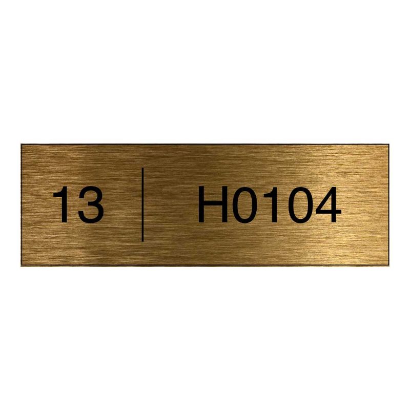 Dørskilt for leilighet med bruksenhetsnummer 50 x 150 mm