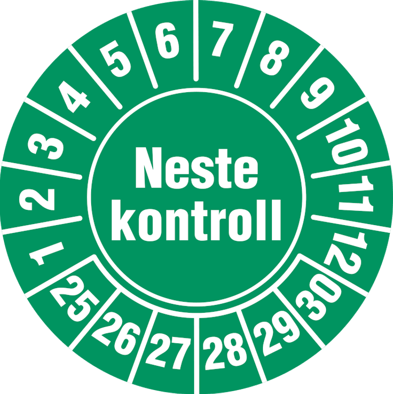 Neste Kontroll Kontrollmerke - Ø 30 mm (10 stk)
